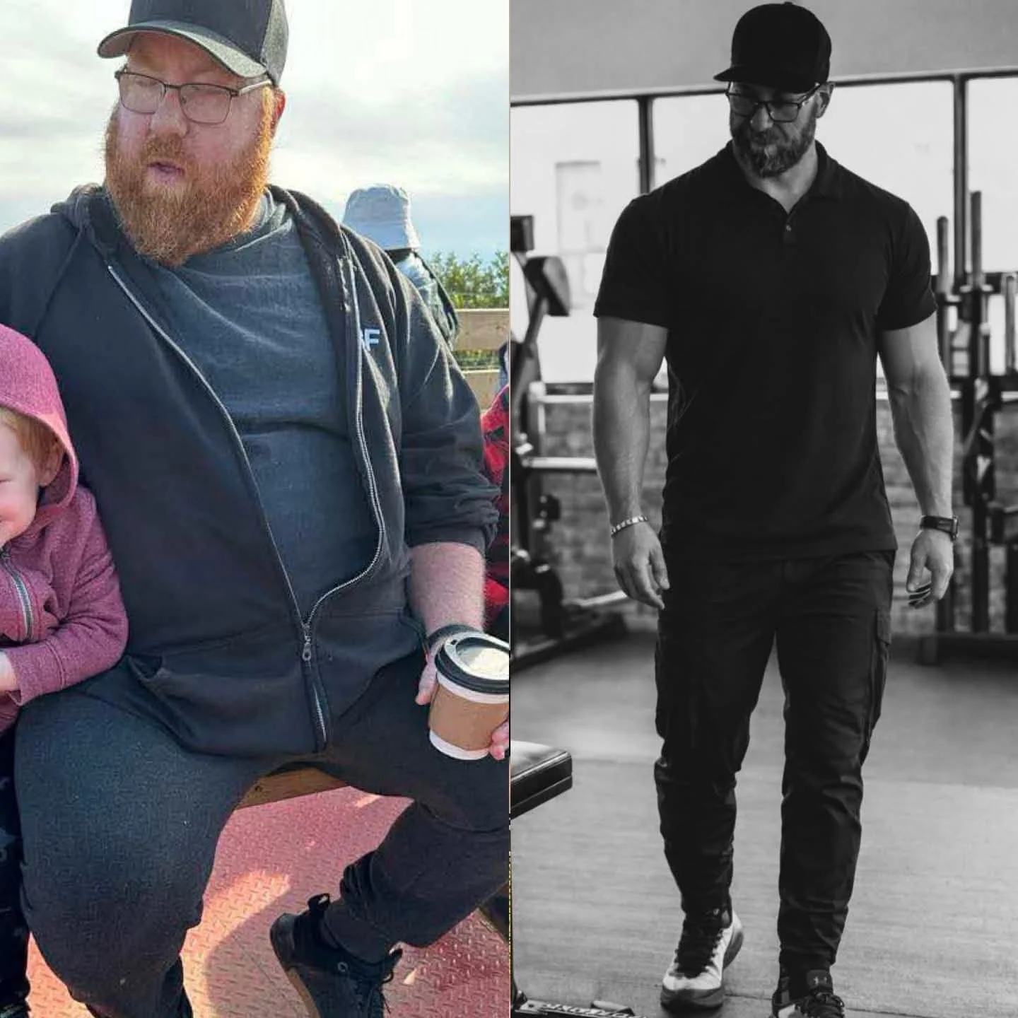 Jon Wiseman before and after losing 120 lb